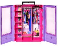 Barbie Fashionista Armario portátil para Ropa de muñeca, Incluye 6 Perchas, no I