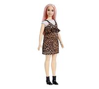 Barbie Fashionista - Muñeca con Pelo Rosa y Vestido de Leopardo (Mattel FXL49)