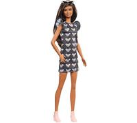 Barbie Fashionista, muñeca con Vestido con Estampado de ratoncitos (Mattel GHW54)