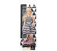 Barbie - Fashionista, muñeca con Vestido de Rayas (DVX68)
