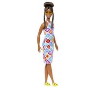 Barbie Fashionista Vestido Crochet Muñeca afroamericana con Conjunto de Moda y Accesorios, Juguete +3 años (Mattel HJT07)