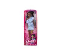 Barbie Fashionistas Doll #146 con 2 trenzas retorcidas y prtesis de piernas con estampado de estrellas zapatos blancos y brazalete para nios de 3 a