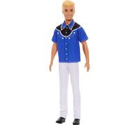 Barbie Fashionistas Ken Doll #226 con una camisa occidental removible Pantalones y botas Rubia Fashion Doll 65th aniversary Collectible