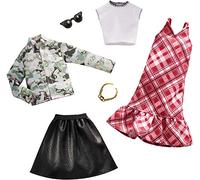 Barbie Fashionistas - Ropa 2 Conjuntos completos, Ropa y Accesorios para muñecas (Mattel FXJ60)