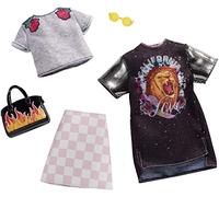 Barbie - Fashionistas Ropa con 2 Conjuntos completos Ropa y Accesorios para muñecas (Mattel FXJ59)