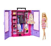 Barbie Fashionistas Ultimate Closet Conjunto de Moda para Llevar | Muñeca de moda con ropa, accesorios y perchas, +3 años, HJL66