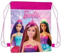 Barbie & Friends - Bolsa con cordón para niños (43 x 32 cm), rosa, Talla única