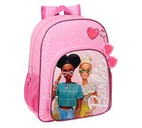 BARBIE GIRL - Mochila Escolar Niño, Mochila Infantil, Adaptable a Carro, Ideal para Niños de 5 a 14 Años, Cómoda y Versátil, Calidad y Resistencia, 32x12x38 cm, Color Rosa