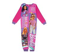 Barbie Girls' Pink All-in-One Nightwear | Experimenta el Encanto cómodo Mono Rosa | Ideal para el Ocio y la relajación | Diseñado para la máxima Comodidad
