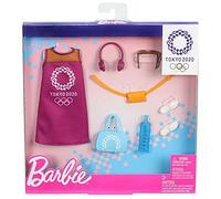 Barbie GJG33 - Conjunto de Ropa y 6 Accesorios para muñecas