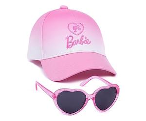 Barbie Gorra Girls y Gafas de Sol Gratis | Logotipo de la muñeca para niños Rosa Ombre Ajustable Snapback Sombrero de béisbol Accesorios de Vacaciones de Verano | Regalos de mercancía muñecas de Moda
