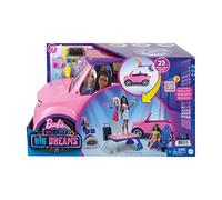 Barbie Grandes Sueños en la Gran Ciudad Coche Musical Rosa con Purpurina, vehículo de Juguete para muñecas, Regalo para niños y niñas +3 años (Mattel GYJ25)