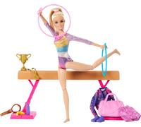 Barbie Gymnastics Doll & Accessories, Playset with Blonde Fashion Doll, C-Clip f