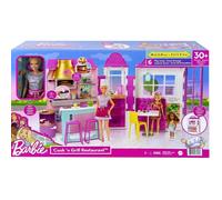 Barbie HBB91 Juego De Restaurante Muñeca Con Sombrero De Chef Y Delantal Y Más
