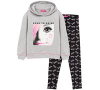 Barbie Hoodie & Leggings Girls Kids Doll Jumper Black Grey Ropa
