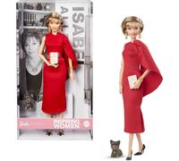 Barbie – Muñeca coleccionable Isabel Allende – Vestido rojo, accesorio libro y mascota