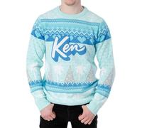 Barbie Jersey de Navidad Ken para Hombre | Sudadera Navidad | Azul | XL