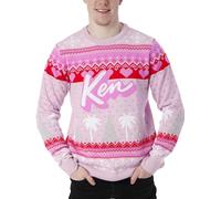 Barbie Jersey de Navidad Ken para Hombre | Sudadera Navidad | Rosa | S