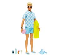 Barbie Ken Día en la Playa Muñeco de Juguete Hecho de plásticos reciclados, Mode