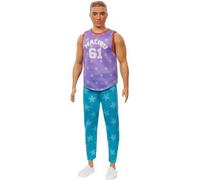 Barbie Ken Fashionista Muñeco Moreno con Pantalones y Camiseta Malibu, Moda Estrellas (Mattel GRB89)