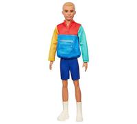 Barbie Ken Fashionista Muñeco Rubio con Chaqueta y Shorts, Moda Color Block (Mattel GRB88)
