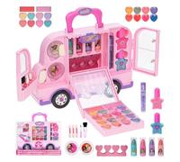 Barbie Kit de Maquillaje de Coche para niñas, Juego de Maquillaje de Juguete Lavable Real, Regalo de Barbie, Jugar Maquillaje y fingir Jugar Juguetes, cumpleaños, Fiestas Townley Girl