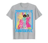 Barbie - La positividad es poderosa Groovy Group Camiseta, Hombre, Gris Jaspeado, 5XL