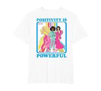 Barbie - La positividad es poderosa Groovy Group Camiseta, Hombre Tallas Grandes, Blanco, 5X Alto