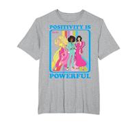 Barbie - La positividad es poderosa Groovy Group Camiseta, Hombre Tallas Grandes, Gris Jaspeado, 5X Alto