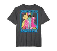 Barbie - La positividad es poderosa Groovy Group Camiseta, Hombre Tallas Grandes, Jaspeado Oscuro, 5X Alto