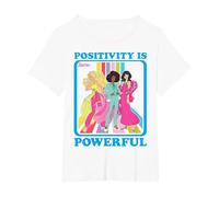 Barbie - La positividad es poderosa Groovy Group Camiseta, Mujer Tallas Grandes, Blanco, 5XL Grande