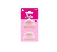 BARBIE - Lote de 2 mini pinzas para el pelo rosas - Ideales para cabello fino - Forma nube - Accesorios de belleza, peinados de fantasía para niñas y mujeres - Barbie - Producto oficial Mattel