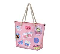 Barbie Malibu-Bolsa de Playa Soleil, Rosa, 52 x 37 cm