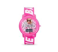 Barbie Malibu - Reloj digital con correa de texto rosa