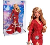 Barbie Mariah Carey Muñeca de Celebración de Navidad, Vestido Rojo Brillante y Accesorios Plateados, micrófono, Signature Colección para Adultos y niñas y niños, HJX17