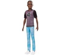 Barbie Mattel Fashionista-Muñeco Ken afroamericano con Camiseta Los Ángeles, Multicolor GDV13