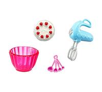 Barbie Cooking & Baking-Accesorios de Cocina para Hornear, Color Azul, Klein (Mattel GmbH FHP71)