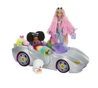 Barbie Mattel HKB01 Extra - Convertible con 2 muñecas con mascotas y 14 accesorios