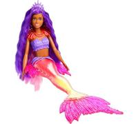 Barbie Mermaid Power Brooklyn Muñeca Sirena con Pelo Rojo, Cola fantasía, Ave fénix, Cepillo y Accesorios de joyería, Juguete de Regalo +3 años (Mattel HHG53)