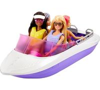 Barbie Mermaid Power con lancha motora de Juguete, Incluye 2 muñecas, Juguete +3 años (HJK58)