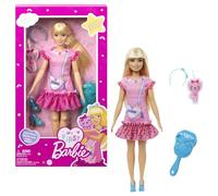 Barbie- Mi Primera, Juguete para niñas y niños de más de 3 años, Mi Primera Malibú Muñeca Rubia, muñeca más Grande de 34 cm, con Cuerpo blandito y Accesorios (Mattel HLL19)