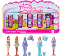 Barbie Mini BarbieLand Pack de 5 muñecas Pop Reveal, minimuñeca de 3,81cm con revelación de sorpresa y pieza de juego sensorial (los estilos pueden variar), JGL29