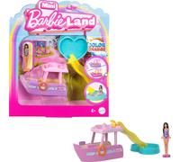 Barbie Mini BarbieLand Doll & Toy Vehicle Set, 1.5-inch Barbie Doll & Dream Boat
