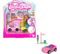 Barbie Mini Barbieland Doll & Toy Vehicle Vehicle de 1,5 pulgadas Doll & Convertible Car con Sorpresia de Cambio de Color Plus Street Sign Accessory