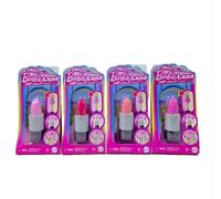 Barbie Mini BarbieLand Fashionistas Muñecas, muñecas de 1.5 pulgadas en tubo de lápiz labial, revelación sorpresa (los estilos pueden variar) - Paquete de 4
