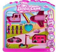 Barbie Mini Barbieland Vehículo Set, 1.5" Muñecas Y 4 Icónico Toy Nuevo Con Tag