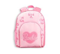 Barbie Mochila escolar con cremallera para niñas, con bolsillo frontal y correas acolchadas, con lazo gráfico para el regreso a la escuela y uso diario, bolsa de personajes para niños