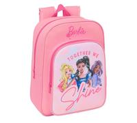 BARBIE - Mochila Escolar Infantil Animada, Mochila Niño, Mochila Infantil, Adaptable a Carro, Ideal para Niños en Edad Escolar, Cómoda y Versátil, Calidad y Resistencia, 26x11x34 cm