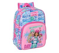 BARBIE - Mochila Escolar Infantil Animada, Mochila Niño, Mochila Infantil, Adaptable a Carro, Ideal para Niños en Edad Escolar, Cómoda y Versátil, Calidad y Resistencia, 26x11x34 cm