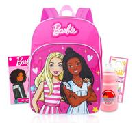 Barbie Mochila escolar para niñas de 4 a 6 a 16 pulgadas con botella de agua, tatuajes y más